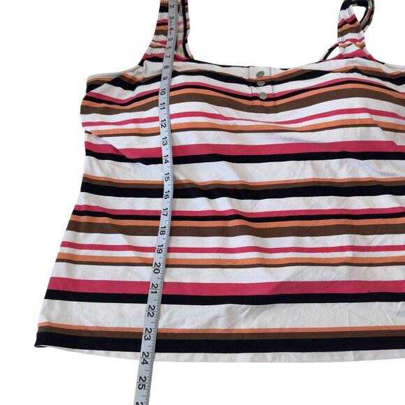 Beach House Woman 22W Striped Padded Tankini Top & Black Bottoms Swim Set NWT - Picture 5 of 15